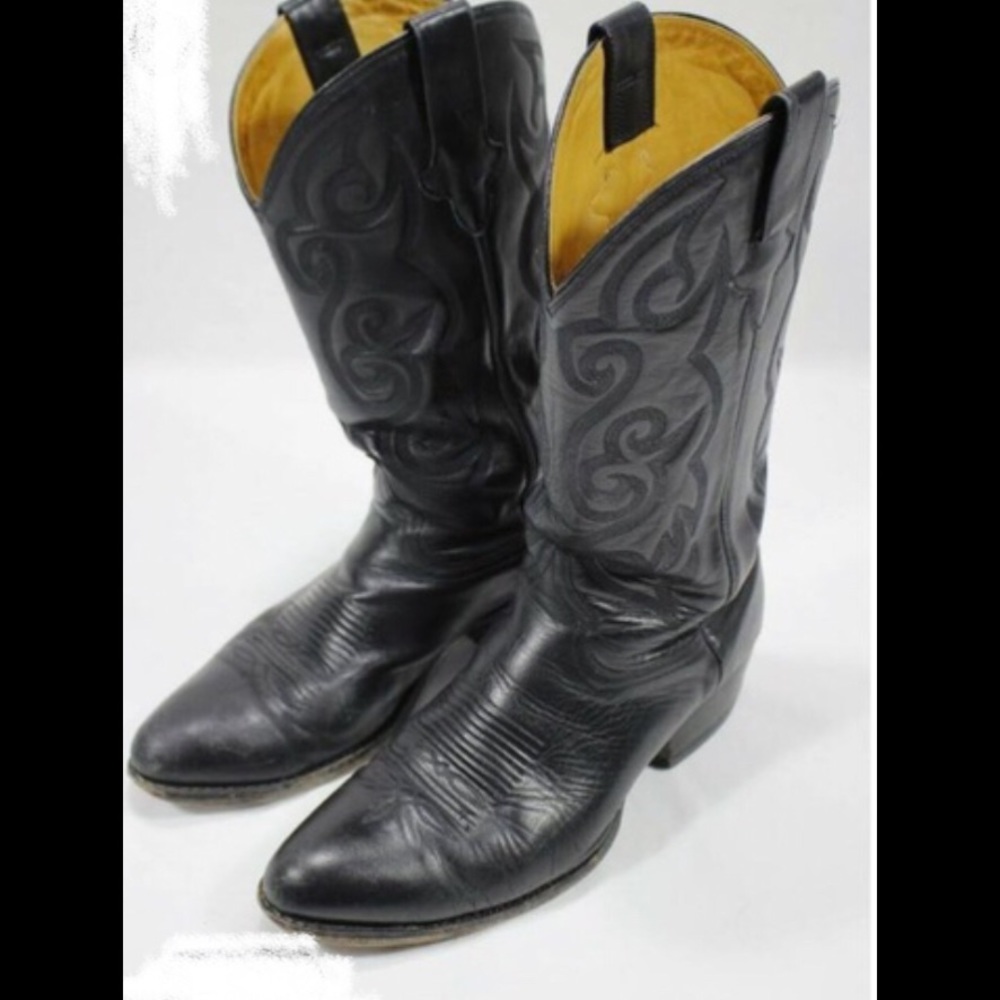 Rudel Rogers Black Cowboy Boots US 12